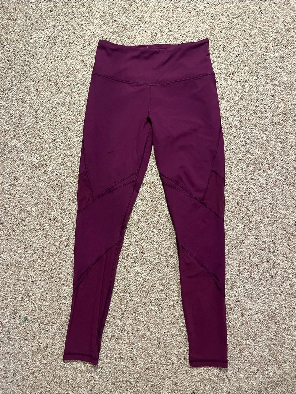 Victorias Secret Sport Deep Purple Mesh-Panel Leggings